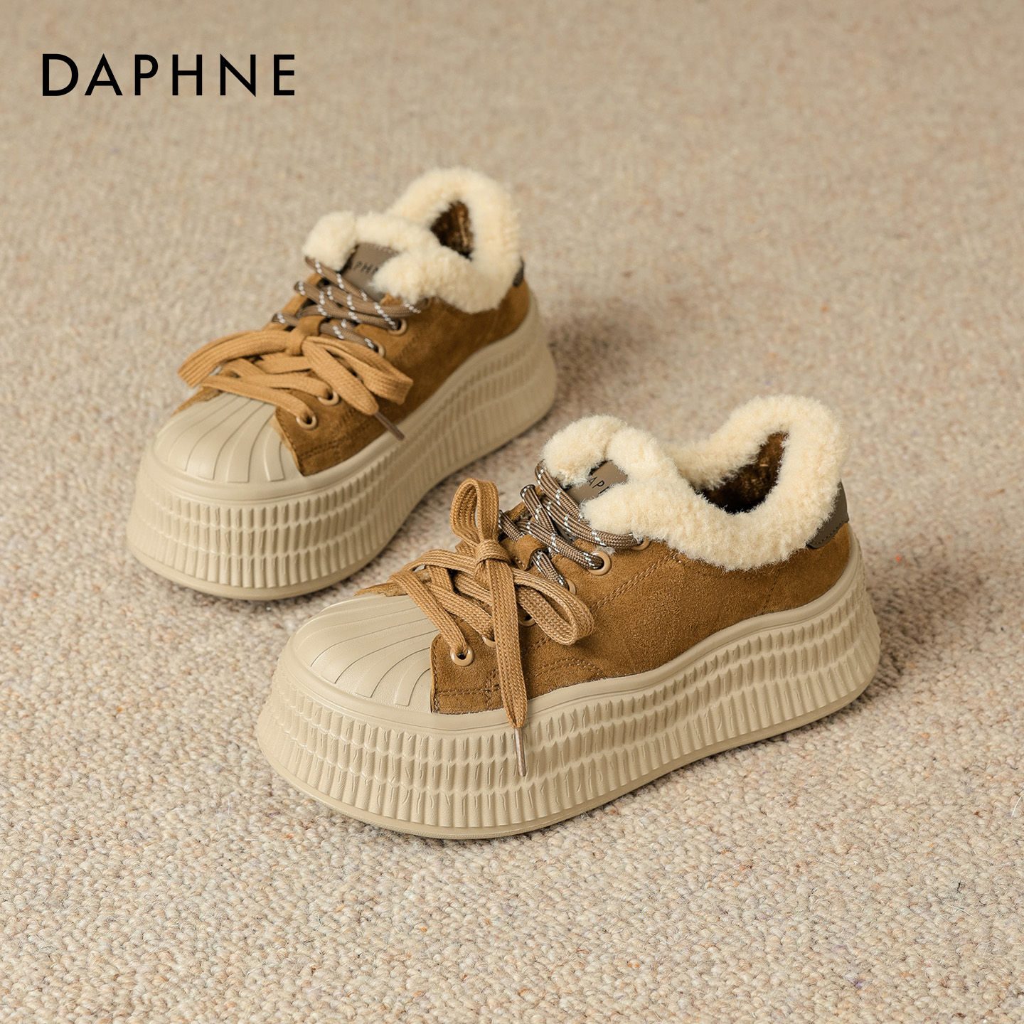 达芙妮厚底德训鞋贝壳头板鞋