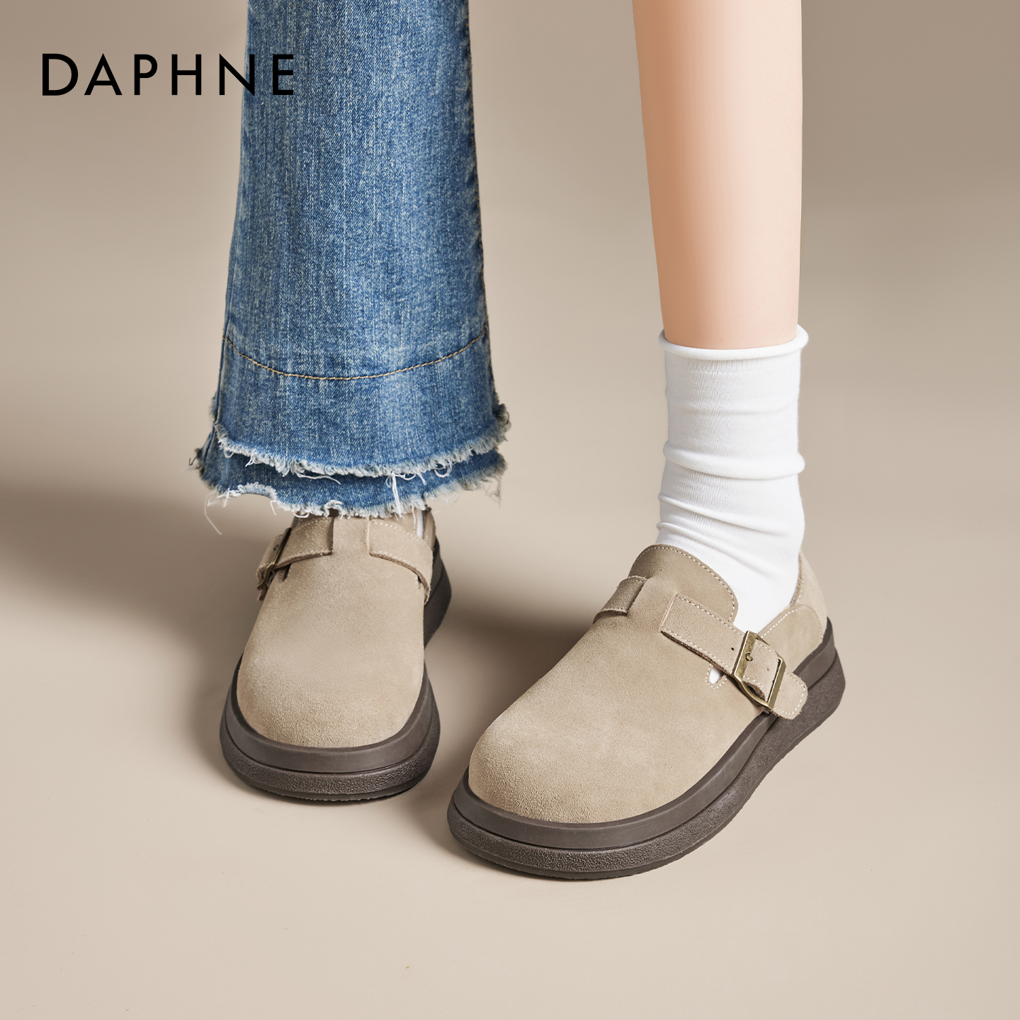 勃肯鞋达芙妮真皮柔软