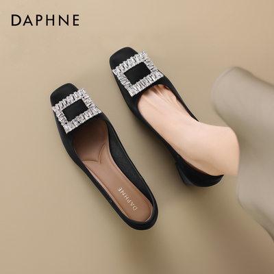 达芙妮高跟鞋女秋冬季方头单鞋子