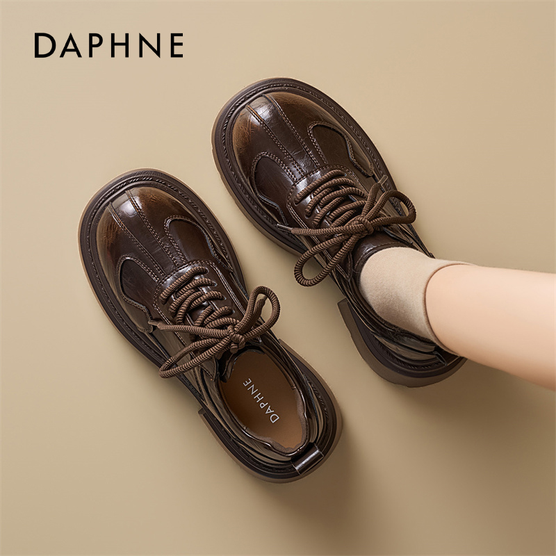 达芙妮系带乐福鞋女小个子增高