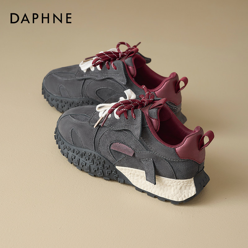 达芙妮厚底德训鞋女2026春季新款厚底老爹女鞋增高阿鞋子甘运动鞋