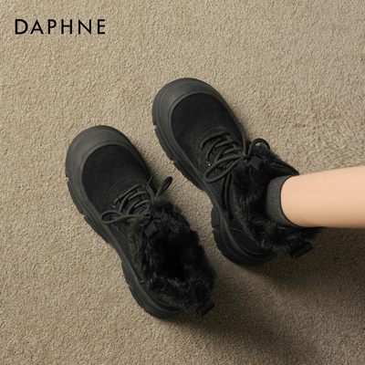 达芙妮厚底加绒雪地靴