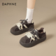 女2026新款 春季 灰色增高阿运动甘休闲鞋 达芙妮厚底德训鞋 松糕板鞋