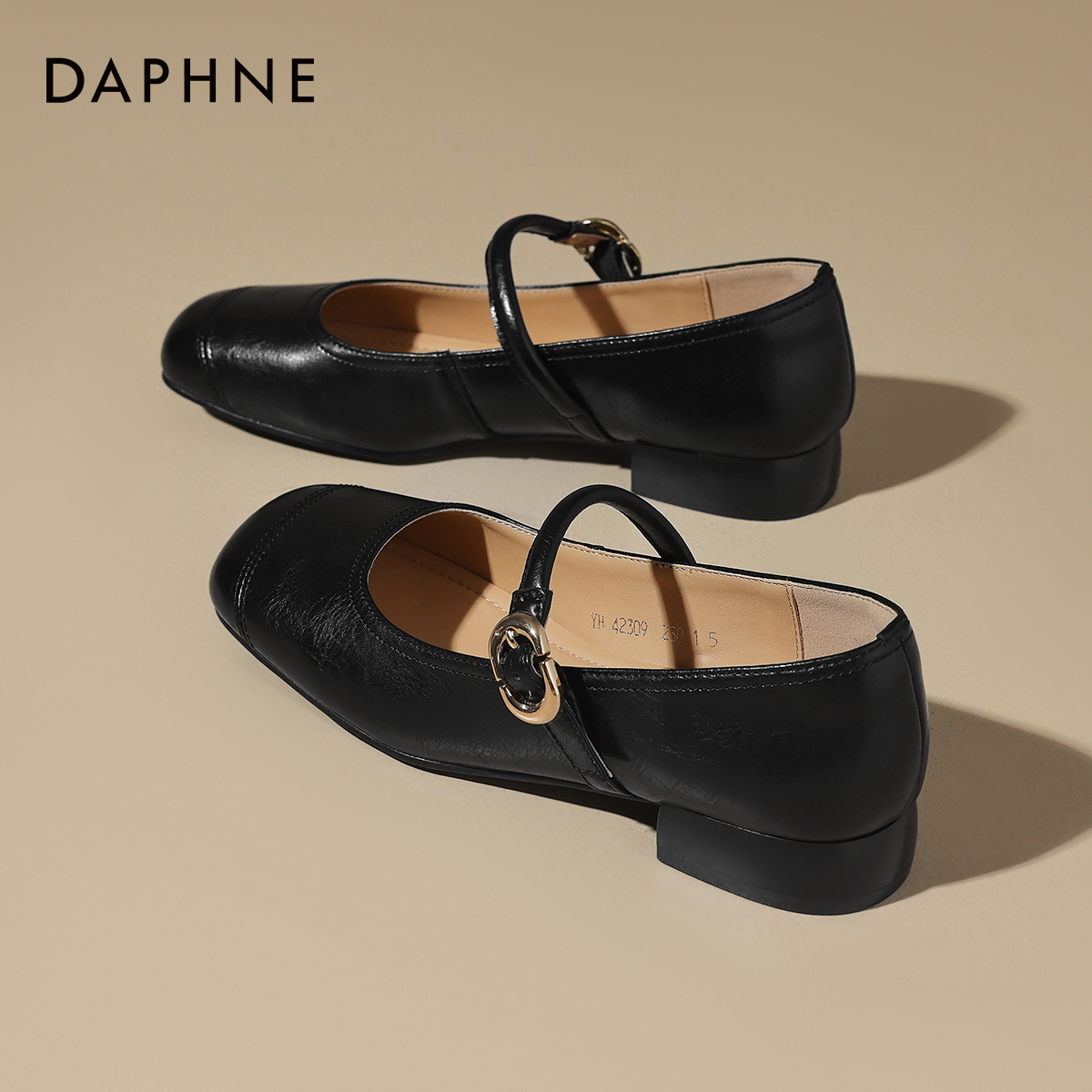 达芙妮法式玛丽珍单鞋女浅口瓢鞋