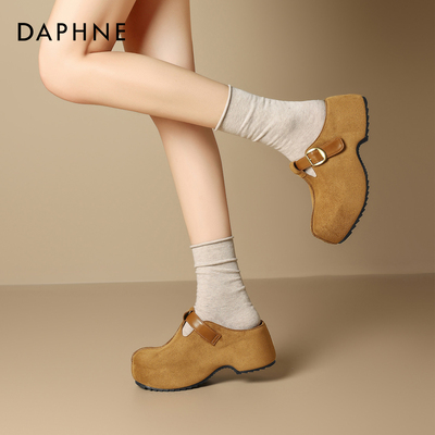 【达芙妮】厚底勃肯鞋女外穿增高