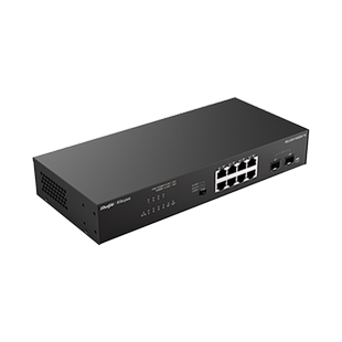 Ruijie/锐捷睿易网络交换机RG-ES110GDS V2 企业级8口千兆电+2SFP光口上联 非网管 监控安防专用 官方旗舰店