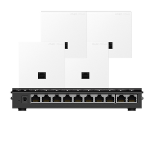 【2.5G网口】Ruijie锐捷睿易WiFi6无线AP面板RG-EAP162MG路由器310MG-P套装 10口网关AC千兆全屋WiFi覆盖组网
