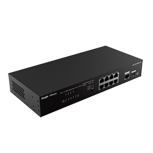 Ruijie/锐捷睿易网络网络交换机RG-ES109DS V2 非网管 8口百兆+1个千兆光口复用上联 安防监控 官方旗舰店