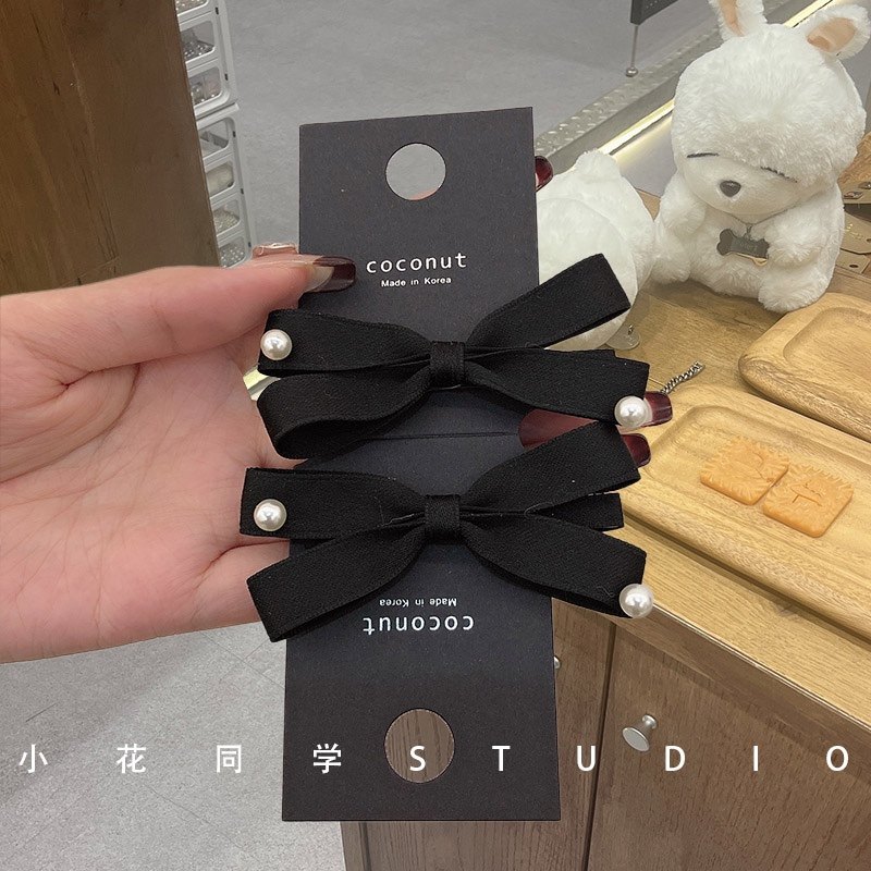 2只装～少女感精致甜美少女甜妹蝴蝶结珍珠发夹鸭嘴夹头饰边夹,饰品/流行首饰/时尚饰品新,发饰,淘宝优惠券,粉丝福利购,淘宝优惠卷