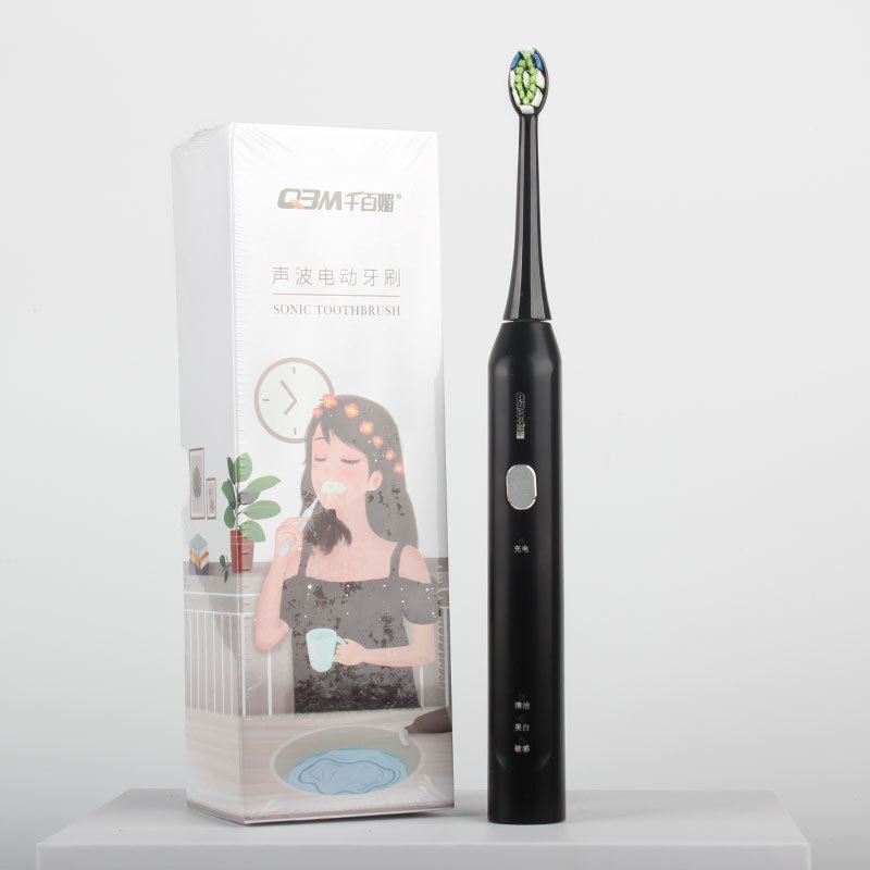 黑色千百媚Z8电动牙刷男士自动按键式声波刷牙神器青年全国包邮