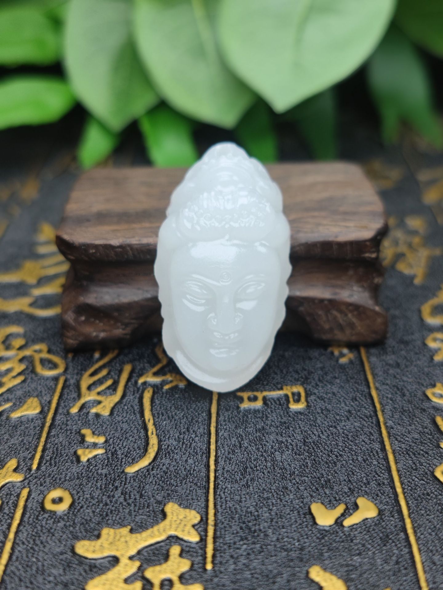 正品新疆天然白玉佛头吊坠阿富汗玉释迦牟尼头挂件玉石观音头玉坠