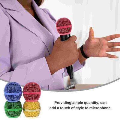 4 Pcs Colored Microphone Accessories Grille Replacement