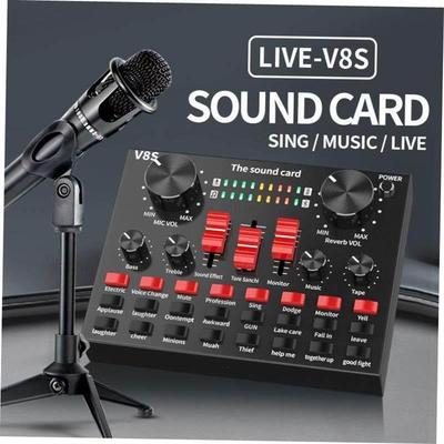 English live sound card set boom microphone recording bm MIC