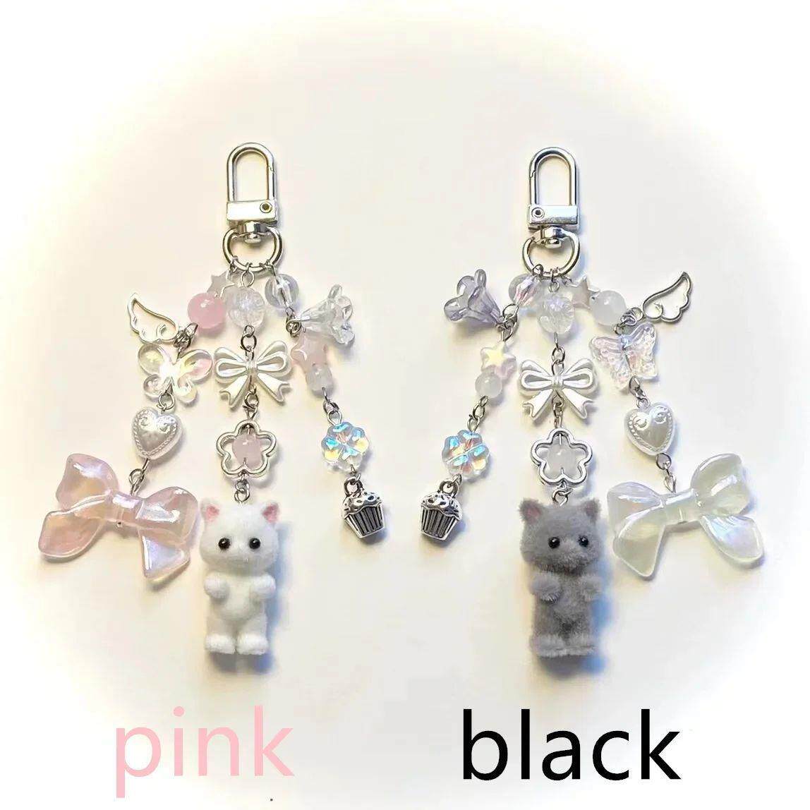 Calico critters persian cat twins keychains