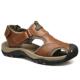 men summer sandals leaher for slippers size genuine man
