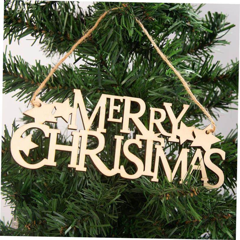Christmas Pendant Wooden letter tag Christmas Tree Ornament
