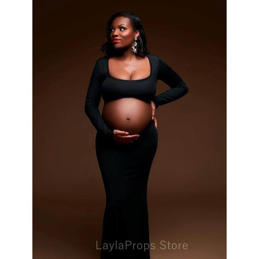 Maternity Dresses For Photo Shoot Sexy Cut Out Front Open Ba