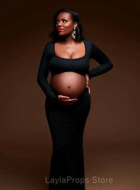 Maternity Dresses For Photo Shoot Sexy Cut Out Front Open Ba