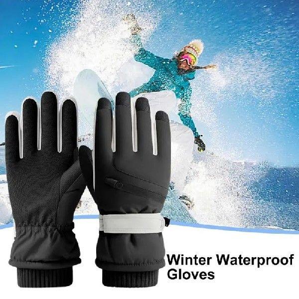 Thermal Ski Gloves For Cold Weather Windproof Ski Gloves