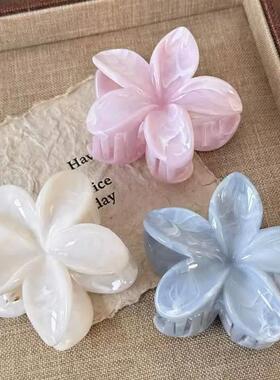 Hawaiian Gradient Flower Hair Claw Clip For Women GirlPlasti
