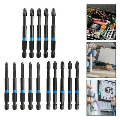5pcs PZ1 PZ2 PZ3 Screwdriver Bits 75mm Pozidriv Set 1/4