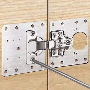 Hinge Cabinet Repair Plate Furniture Stainless Kit Steel