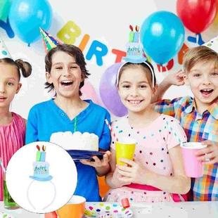 Hairband Headband Party Accessory Girls Birthday Cloth Cake