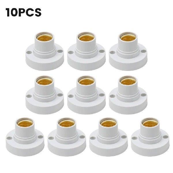 10Pcs E14 Light Bulb Holder Base Fitting Screw Cap LED