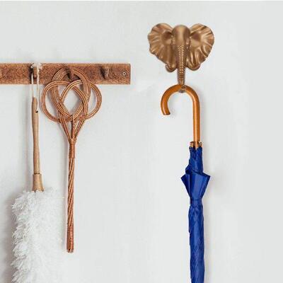 2pcs Animal Hooks Creative Elephant Wall Wall Hook