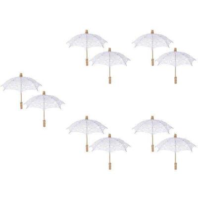 5 PCS Prop Umbrella Costume Wedding Photography Lace Bride