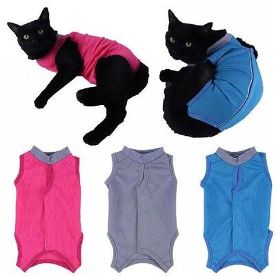 Fastener Tape Cat Suit Adjustable Cat Neutering Suit for