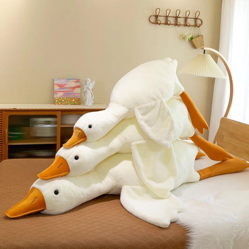 90-190cm Lovely Big White Goose Throw Pillow Plush Toy Big G