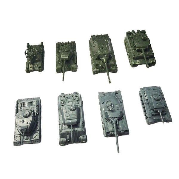 8Pcs 1/144 Tank Model Tank Truck 4D Model T34/85 Armored