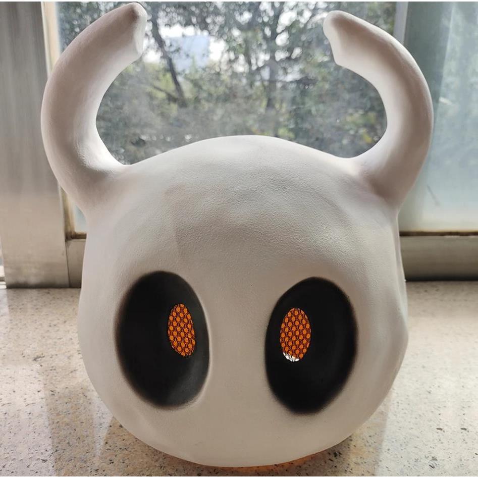Hollow Knight Latex Mask 万圣节空洞骑士面具乳胶头套
