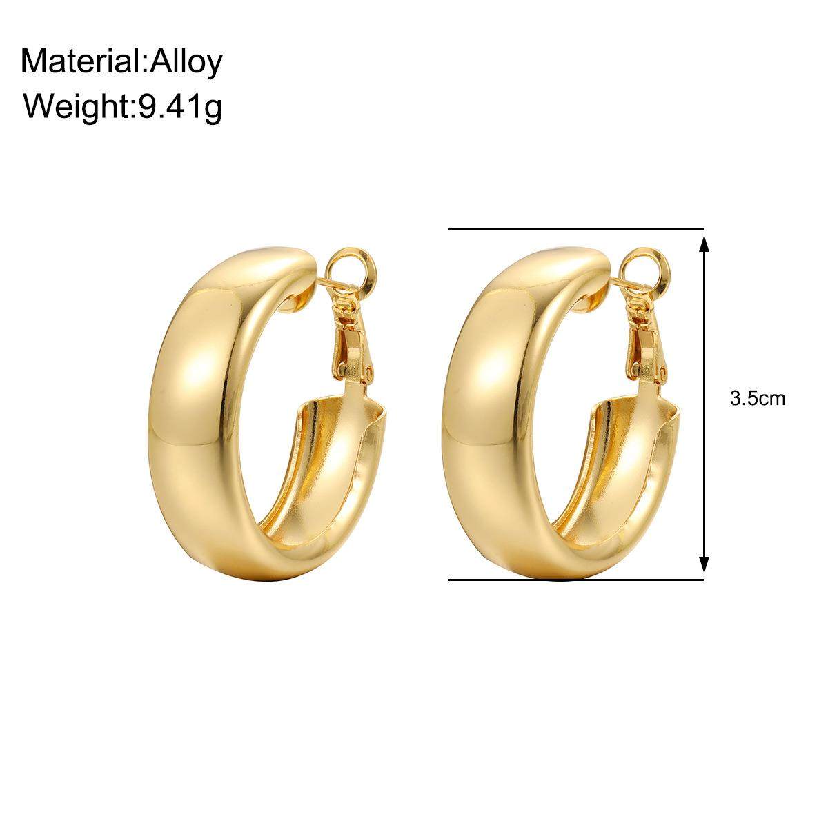 circular earrings cool cool style gold earrings欧美圈圈耳环