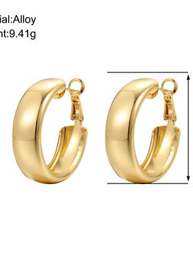 circular earrings cool cool style gold earrings欧美圈圈耳环