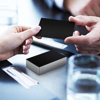 Metal Aluminum Sheet Marking Business Card Black Engraving
