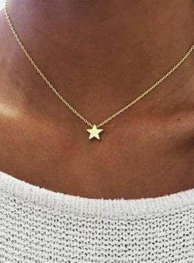 街拍项饰 choker jewelry simple women clavicle necklace颈项链