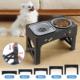Adjustable Dog With Bowl Elevated Slow Feeder Raised Stand