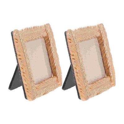 2 Pcs Tiny Picture Frame Photo Folder Small Table Decor