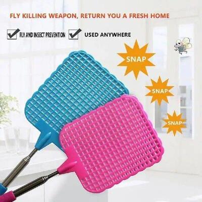 Adjustable Fly Swatters Telescopic Home Long Handle