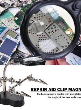 Multifunction Magnifier Auxiliary Clip LED Light Magnifier