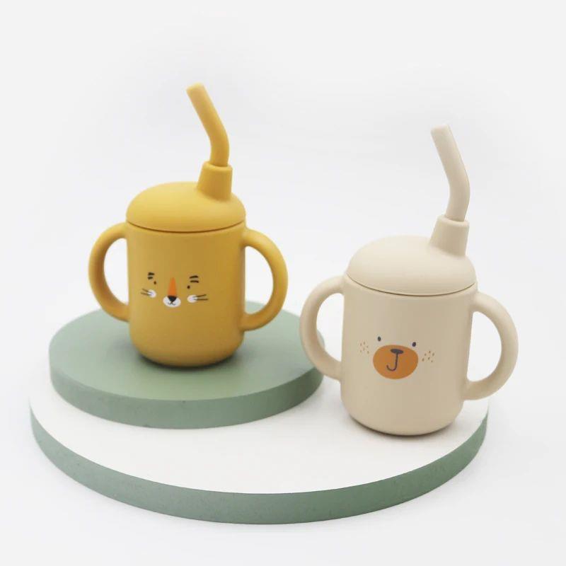 New cartoon 120ML Baby Silicone Sippy Cup BPA-Free Portable