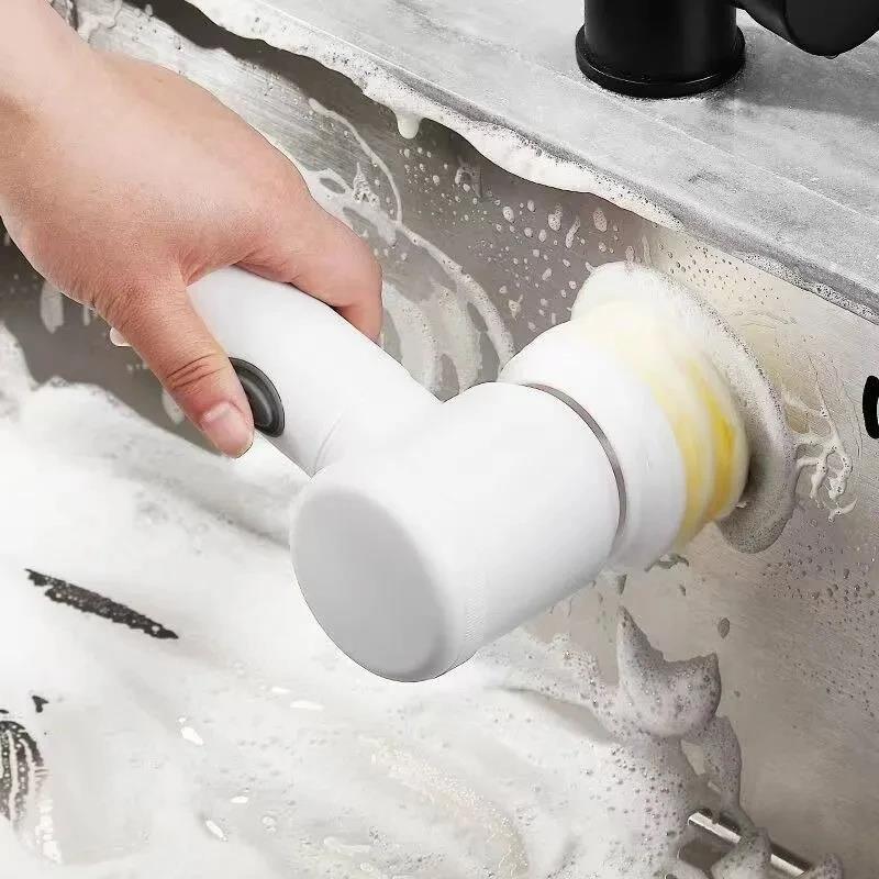 Multi-functional Electric Cleaning Brush for Kitchen and Bat