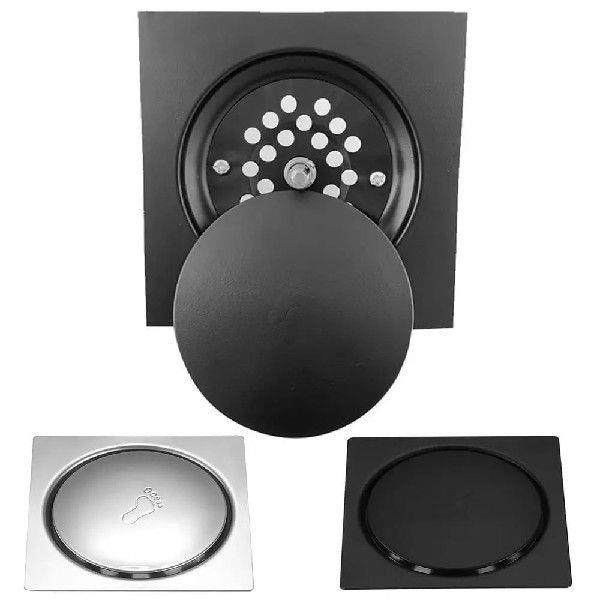 Removable Square Shower Drain Press Type Rust-proof