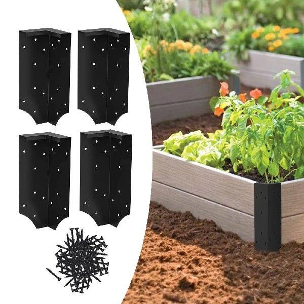 4Pcs Raised Garden Bed Corner Brackets Rustproof Fits