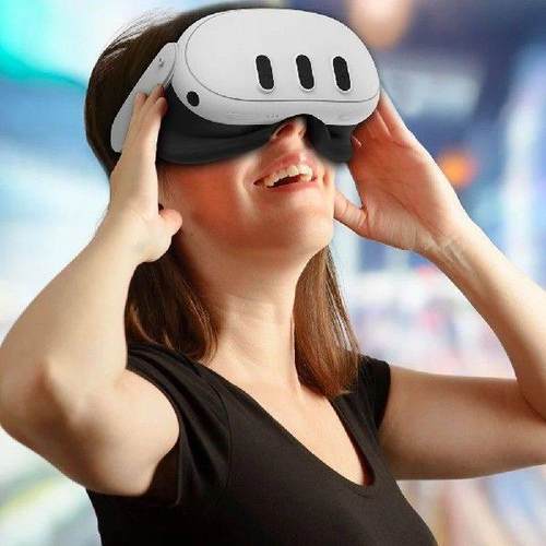 For Meta Quest 3 VR Silicone Mask Cover Bracket Face Pad