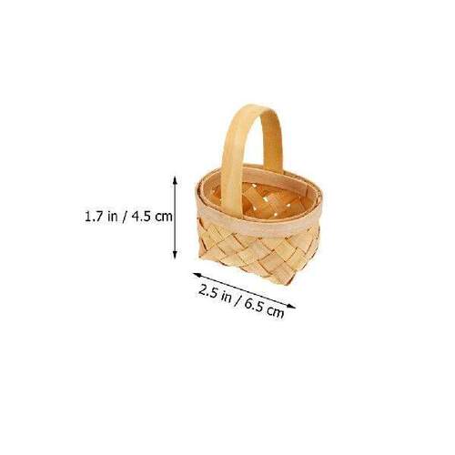 10 Pcs Gifts Hand Woven Basket Miniature Flower Baskets