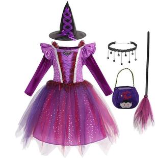 Cosplay Costumes Girls Kids Carnival Witch Queen Halloween