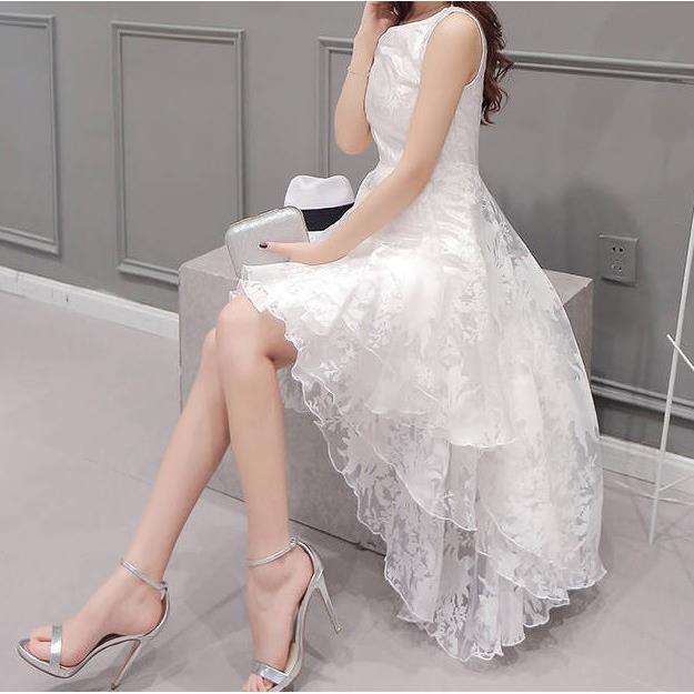 Summer new organza puffy swallowtail dress sleeveless big sw